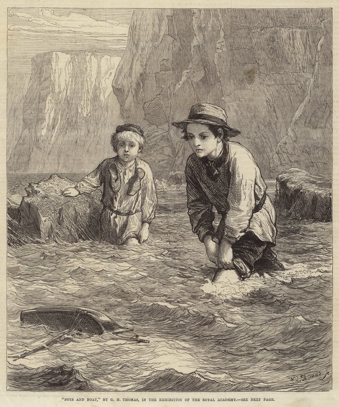 Jungen und Boot von George Housman Thomas
