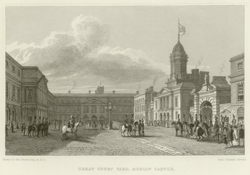 Großer Hof im Dublin Castle von George Petrie