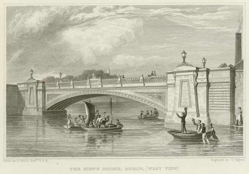 Die Königliche Brücke in Dublin von George Petrie
