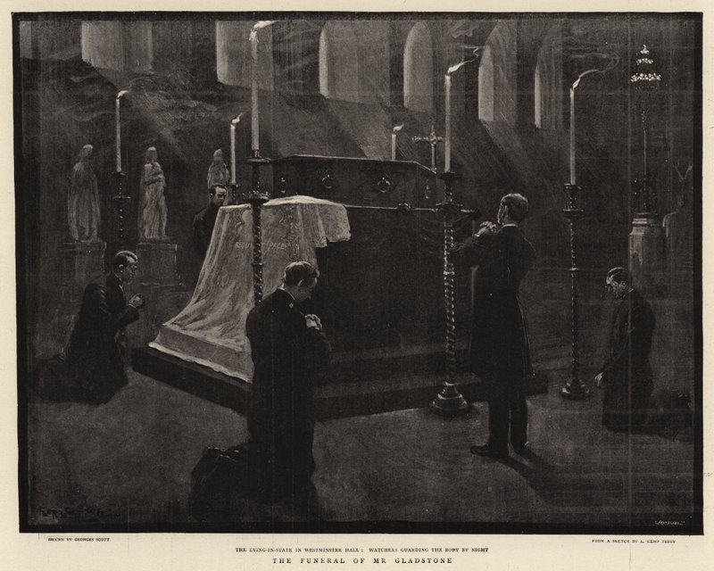 Die Beerdigung von Mr. Gladstone von Georges Bertin Scott