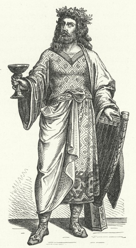 Alboin, König der Langobarden (Gravur) von German School