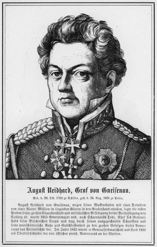 August Neidhardt, Graf von Gneisenau von German School
