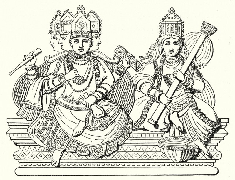 Brahma und Saraswati von German School