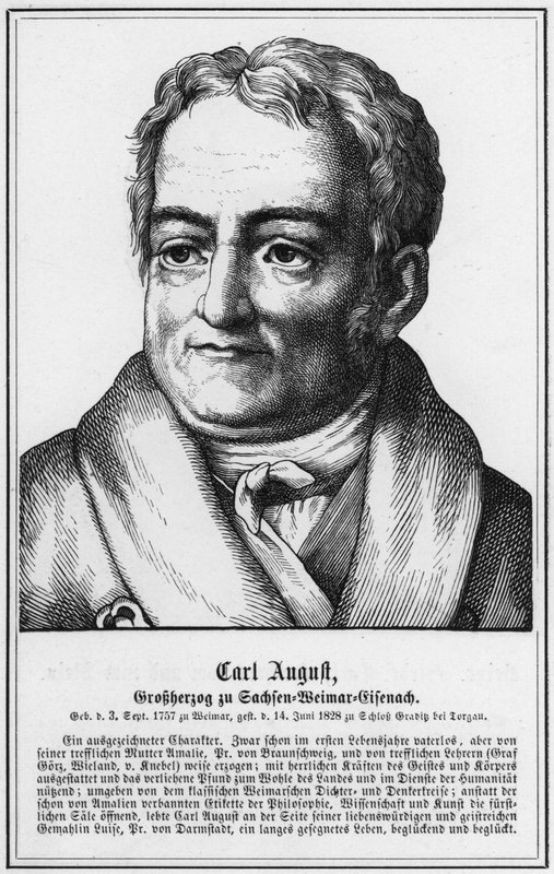 Carl August, Großherzog von Sachsen-Weimar-Eisenach (Gravur) von German School