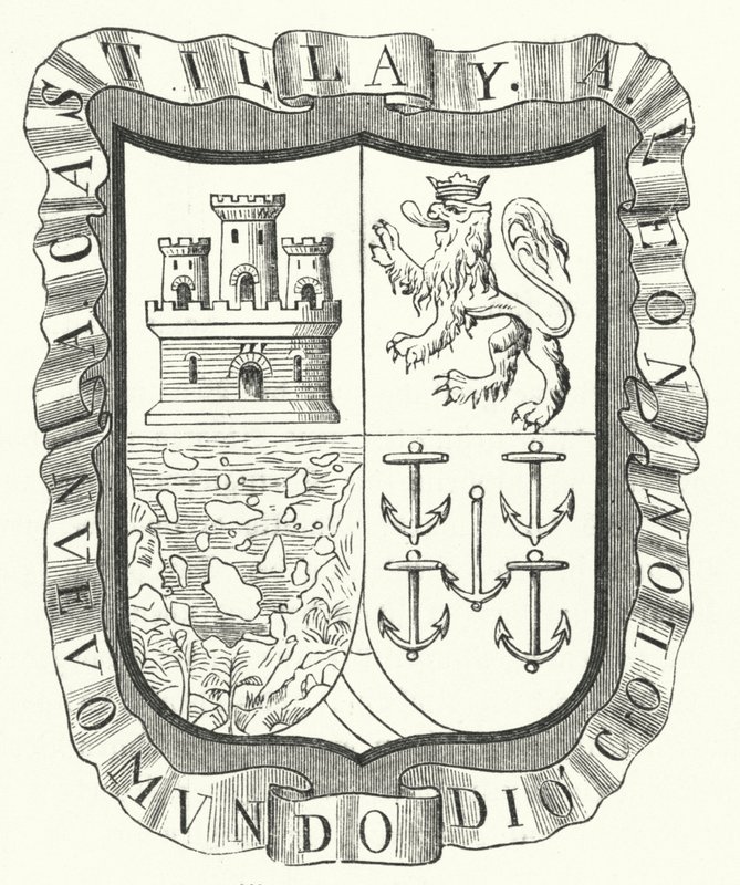 Wappen von Christoph Kolumbus (Gravur) von German School