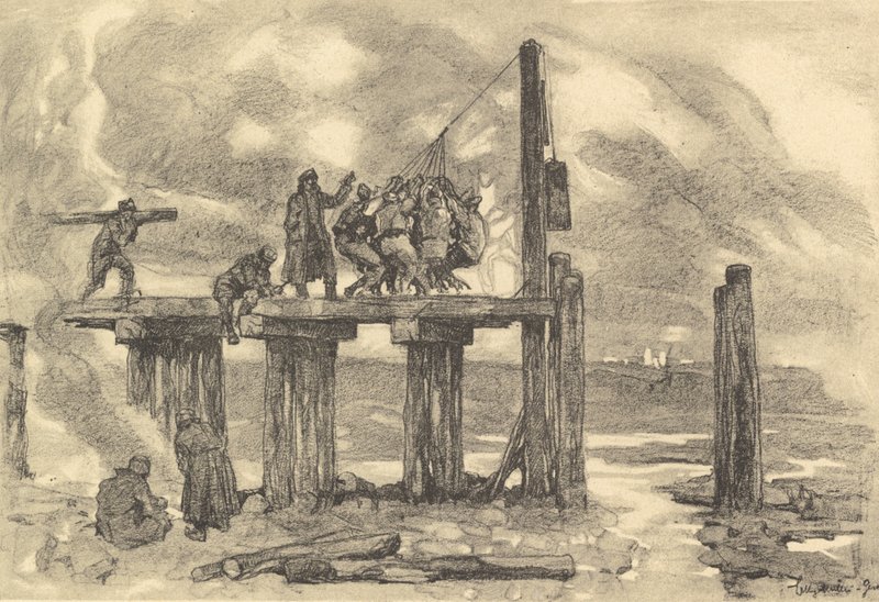Bau einer Brücke über die Putna von German School