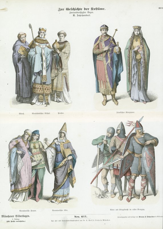 Kostüme des 11. Jahrhunderts von German School