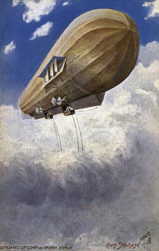 Luftschiff von Graf Ferdinand von Zeppelin von German School