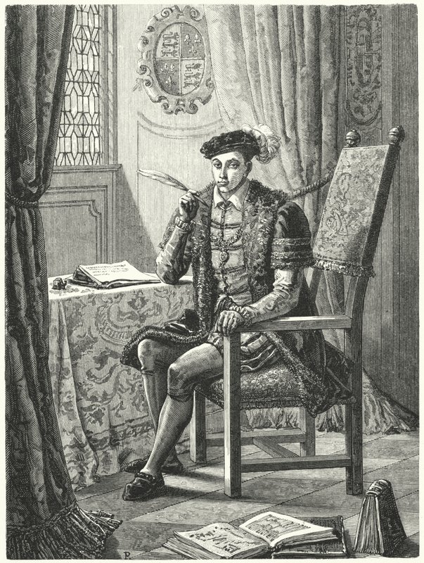 Eduard VI., König von England (Gravur) von German School