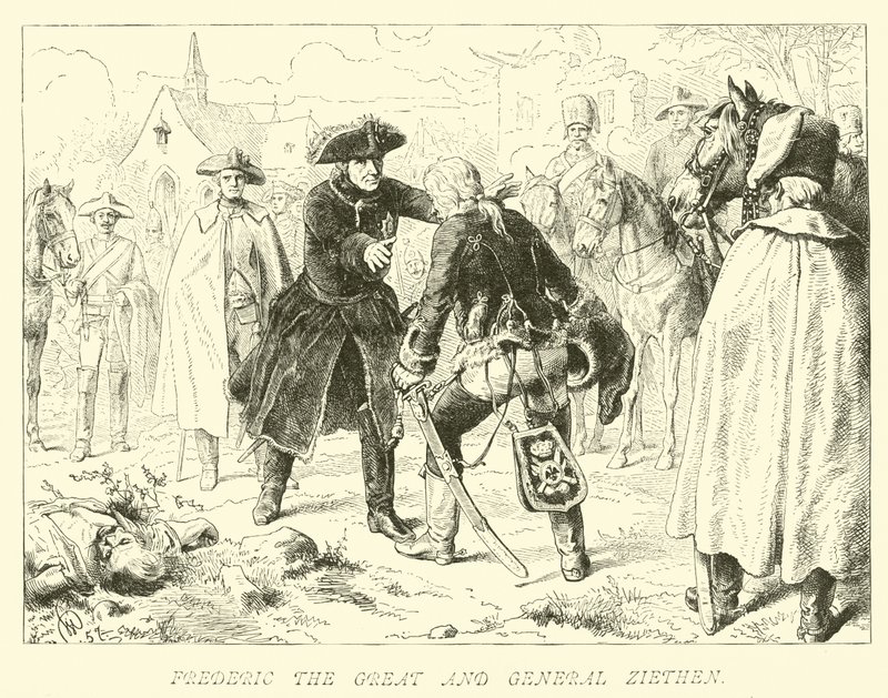 Friedrich der Große und General Ziethen von German School