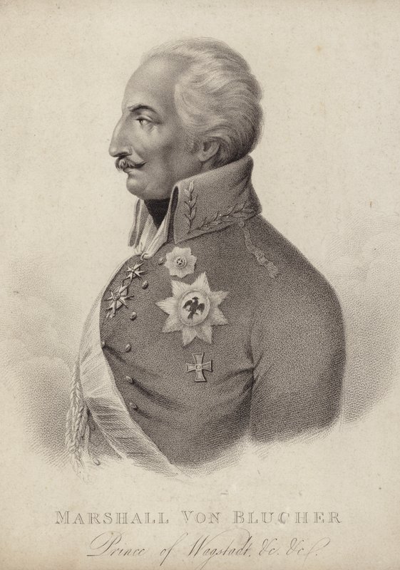 Gebhard von Blücher, preußischer Feldmarschall (Gravur) von German School
