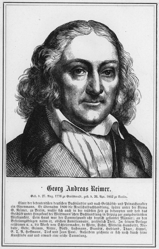 Georg Andreas Reimer (Stich) von German School