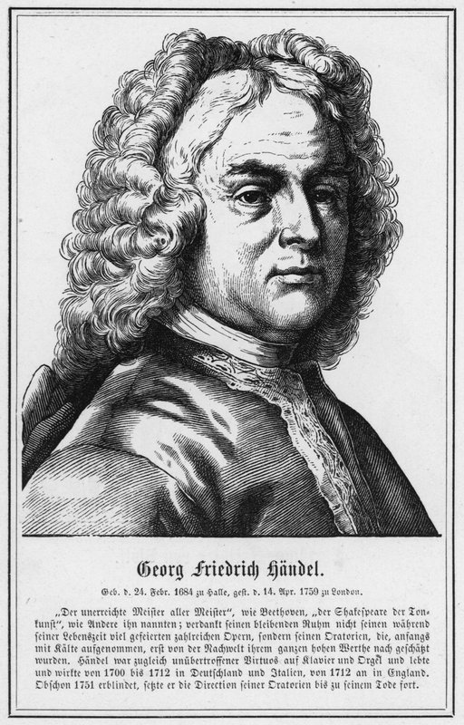 Georg Friedrich Händel (Gravur) von German School