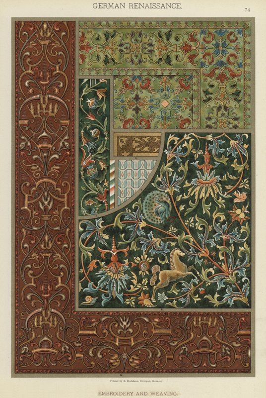 Deutsche Renaissance, Stickerei und Weberei von German School