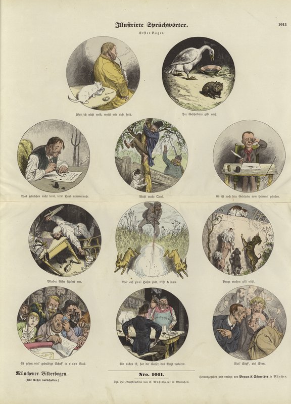 Illustrierte Sprichwörter von German School