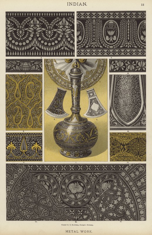 Indisch, Metallarbeiten von German School