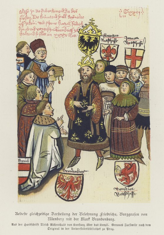 Investitur von Friedrich V., Burggraf von Nürnberg von German School