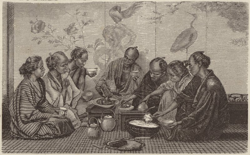 Japanisches Mahl (Stich) von German School