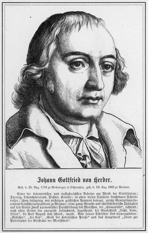 Johann Gottfried von Herder von German School