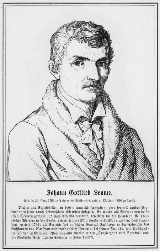 Johann Gottlieb Seume von German School