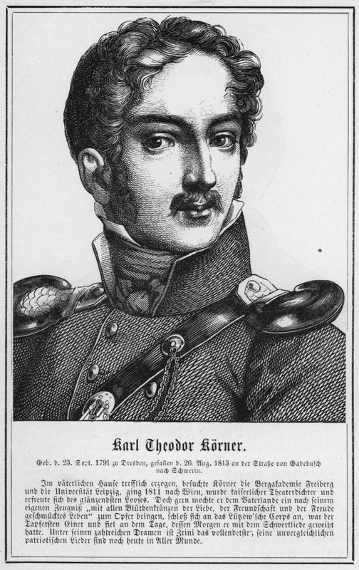 Karl Theodor Körner (Stich) von German School