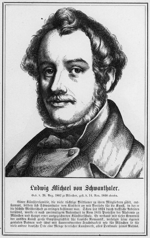Ludwig Michael von Schwanthaler (Gravur) von German School
