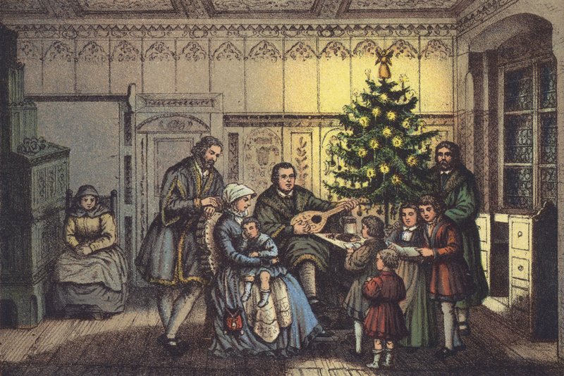 Luther zu Weihnachten, in seinem Familienkreis von German School