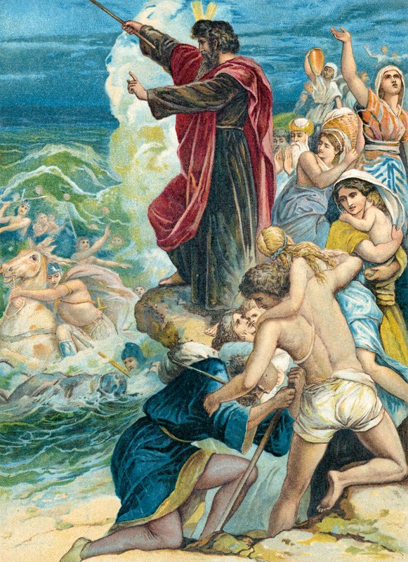 Moses überquert das Rote Meer von German School