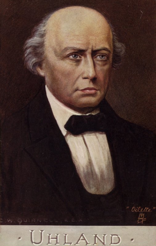 Porträt von Ludwig Uhland von German School