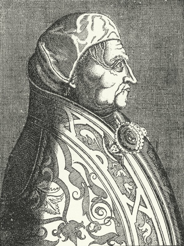 Porträt von Papst Pius II. (Stich) von German School