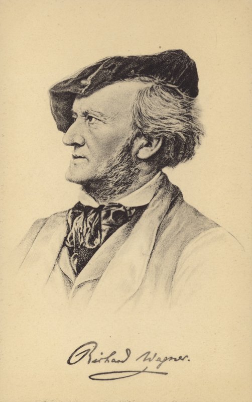 Porträt von Richard Wagner von German School