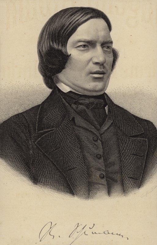 Porträt von Robert Schumann von German School