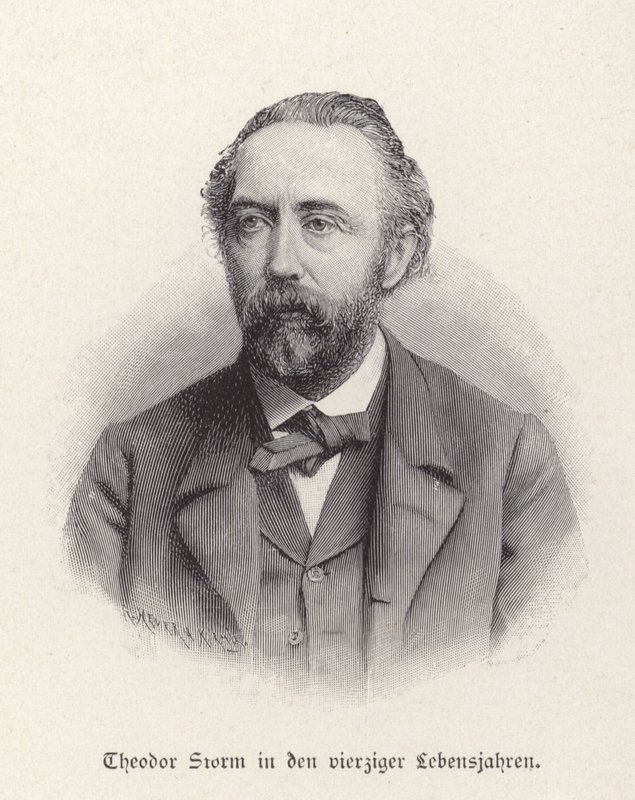 Porträt von Theodor Storm von German School