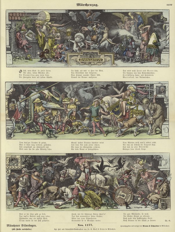 Prozession von Märchenfiguren von German School