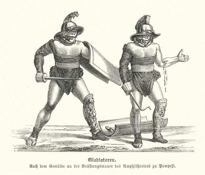 Römische Gladiatoren von German School