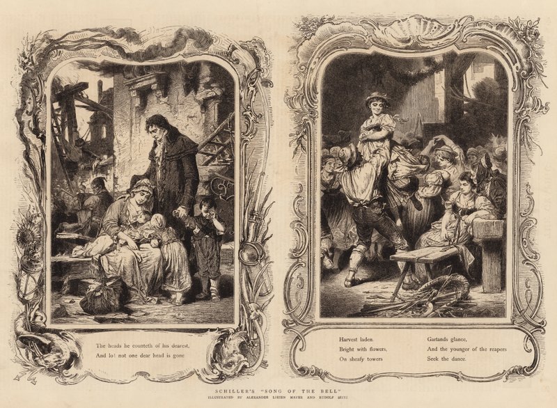 Schillers "Lied von der Glocke" (Gravur) von German School