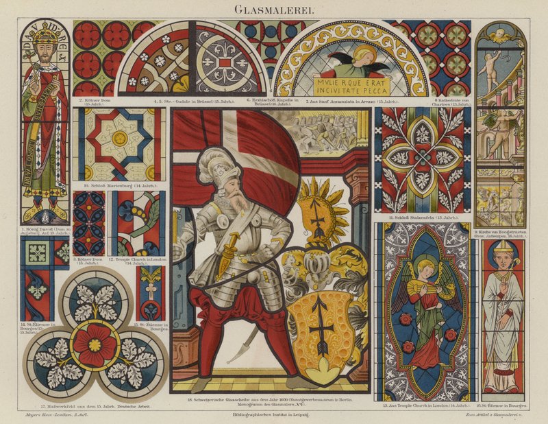 Buntglasfenster von German School