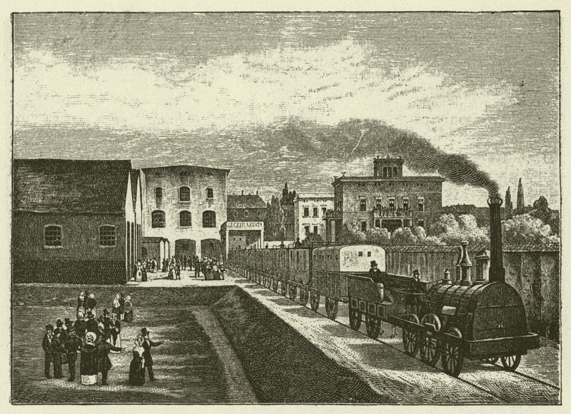 Bahnhof der Berlin-Potsdamer Eisenbahn in Berlin von German School