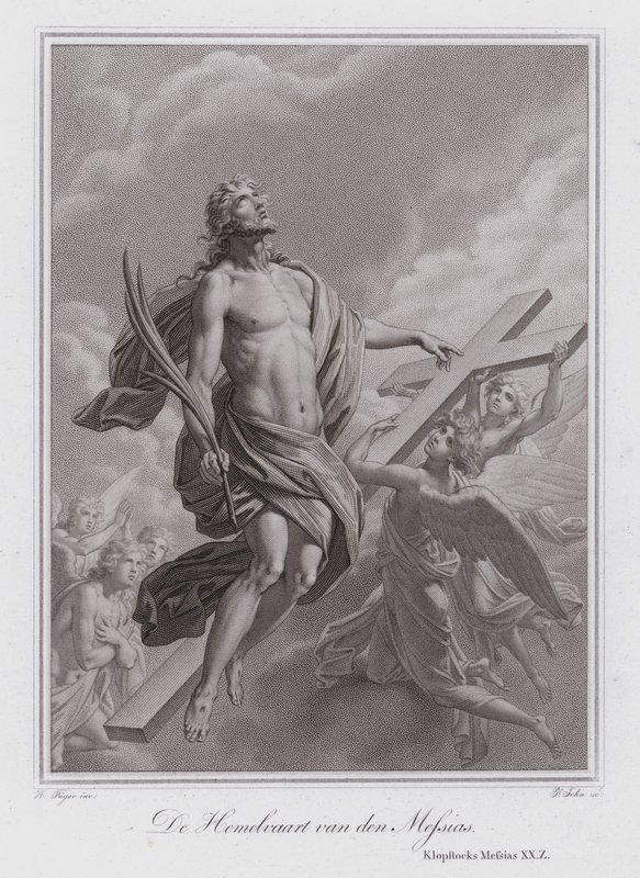 Die Himmelfahrt Christi (Gravur) von German School