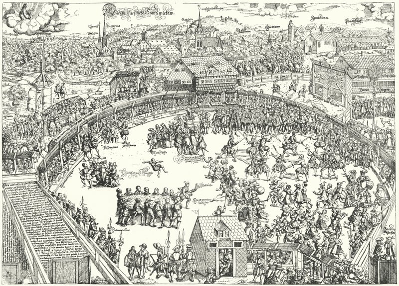 Turnier in Zwickau, August 1573 von German School