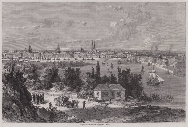 Ansicht von Bordeaux, Frankreich von German School
