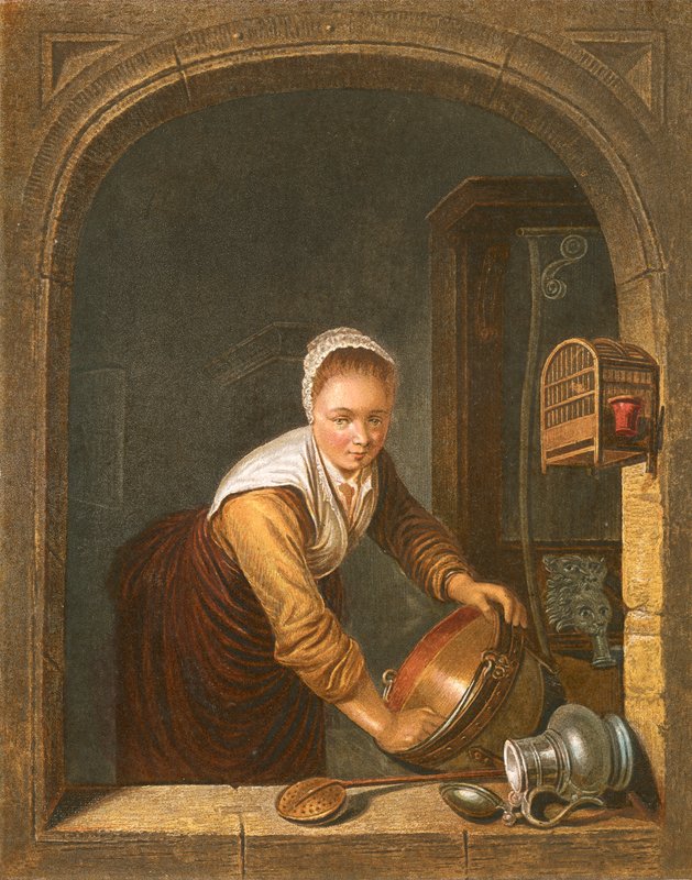 Die Hausfrau von Gerrit Dou