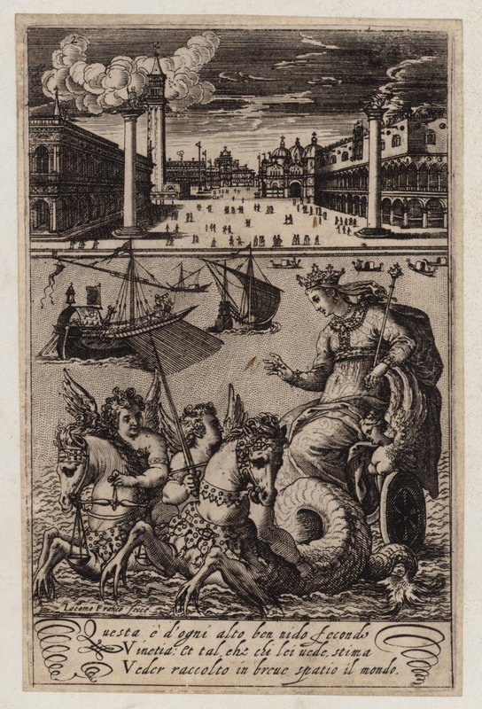 Ansicht des Markusplatzes, Venedig (Gravur) von Giacomo Franco