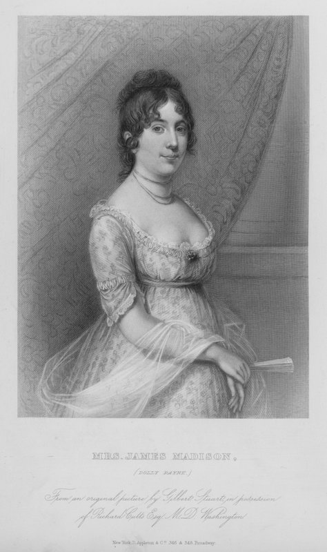 Mrs. James Madison, Dolly Paine (Gravur) von Gilbert (after) Stuart