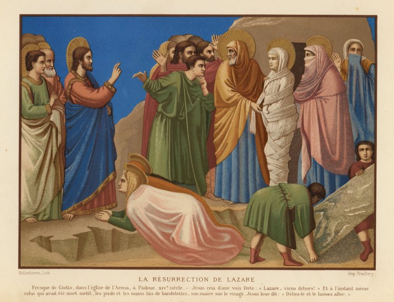Auferweckung des Lazarus von Giotto di Bondone (after)