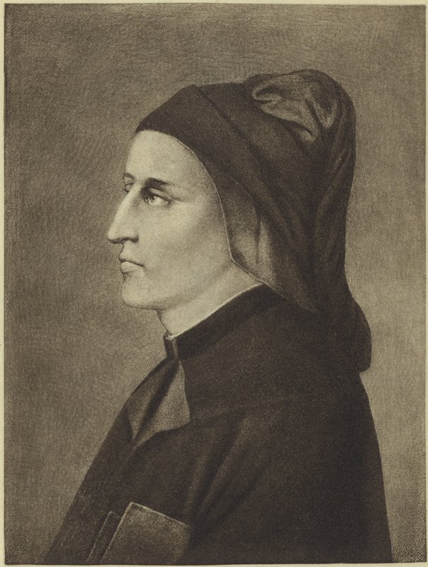 Dante Alighieri (Photogravur) von Giotto di Bondone