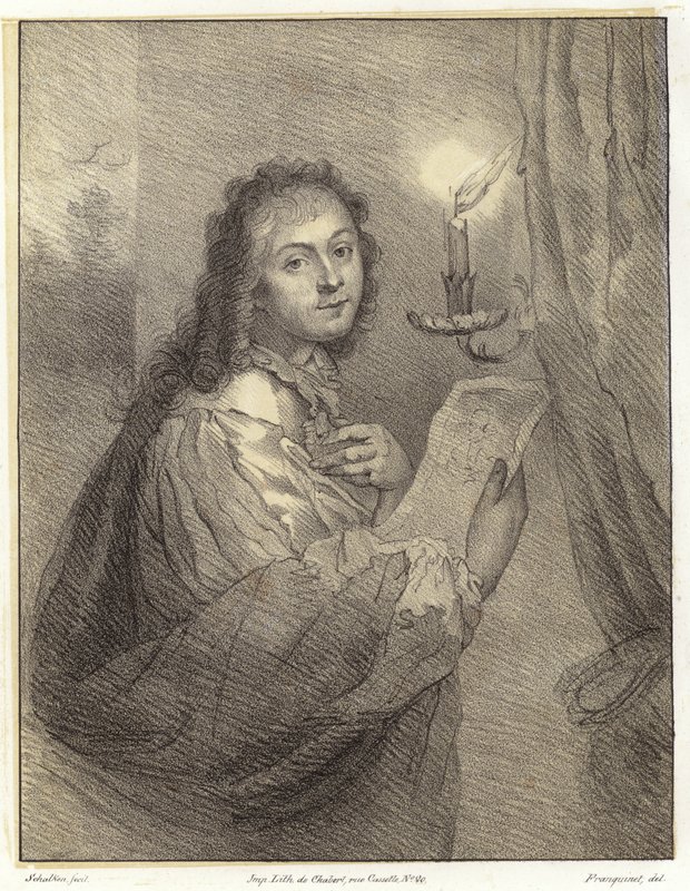 Frau mit Kerze von Godfried after Schalken or Schalcken