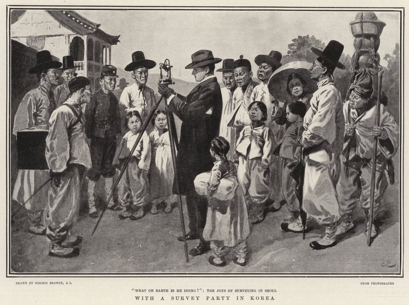 Mit einer Vermessungsparty in Korea von Gordon Frederick Browne