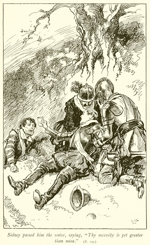 Tod von Sir Philip Sidney von Gordon Frederick Browne
