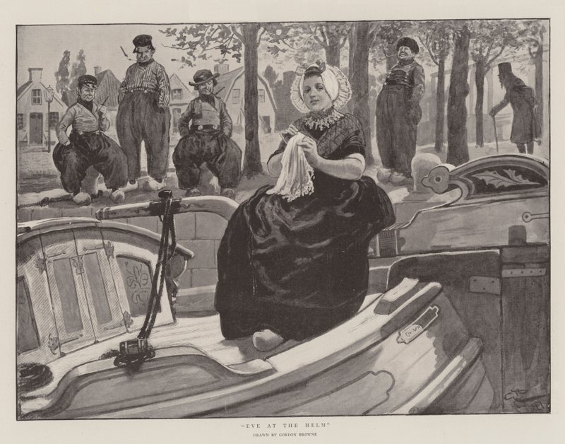 Eva am Steuer von Gordon Frederick Browne